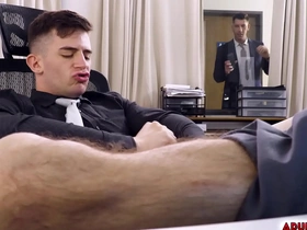 Trevor brooks masturbates for ages c in depth working in the office, fapping his dick unaware lose one's train of thought his boss, jordan luminary catches him in the act. gif porn gay chinese
