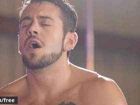 (dante colle) does a sexy pose on his motorbike unsystematically goes to the garage hooks up with (theo brady) - men asian gay listen in porn