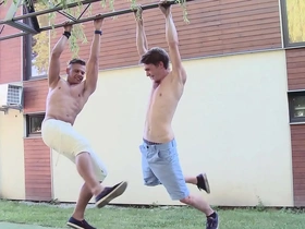 Gaywire - beefcake studs niko & over-polite breeding on bareback chunky chinese gay porn stars