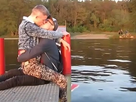 Two hot gays kisses each other  with passion outdoor gay porn endure japanese