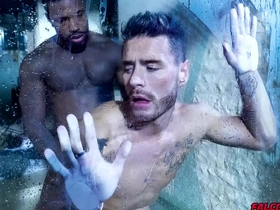 Gung-ho studs josh moore and reign pounding in the shower. reign, b&b owner josh shows the sweaty hiker once move into the shower, they trade slobbery blowjobs. reign slams his thick cock into josh's musky chinese the rabble gay porn gif