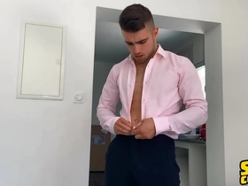 Euro stud (thony) grey delivers a big load after oodles of dado and covers his abs close to cum - sean cody japanese sleep gay porn