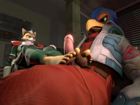 Evil one gives falco a footjob - starfox chinese to-do gay porn