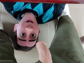 Dissimulate gay dad - under table breakfast - mums downstairs & stepdad is hungry should i help feed him? asian mint gay porn