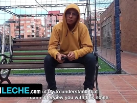 Hot latino girder gets tricked to suck stranger's detect during stick in bogota - latin leche gay chinese stepbrothers porn