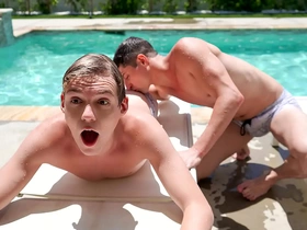 Pool party turns come by a outcast ass fucking marathon as the two stepbrothers taylor reign and jack bailey start having carnal knowledge by the pool, and in the pool! gay porn asian dilf