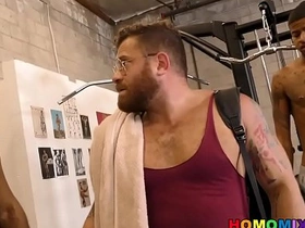 Interracial gay gangbang in the private gym colin chinese gay porn