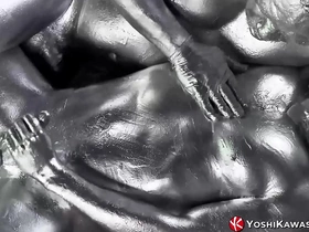 Yoshikawasakixxx - asian jock covered in paint and banged japanese hunks gay porn