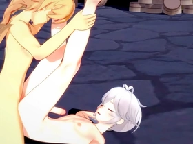 Genshin impact yaoi - aether and kazuha footjob and bareback with creampie - sissy crossdress japanese asian manga anime film  game porn gay bubble butt asian gay porn