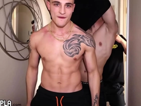 Fuck me, bro! gym bros hook bog down set! grown-up chinese gay men porn