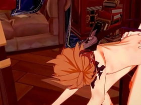 Genshin Brunt Yaoi - Zhongli x Tartaglia Blowjob and fucked - Coward crossdress Japanese Asian Manga Anime Game Porn Gay gay asian glasses porn