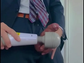 スーツで淫語オナニー bear japanese gay porn