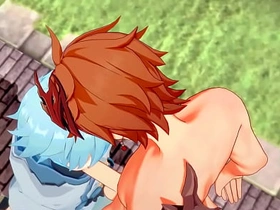 Genshin Impact Yaoi - Tartaglia x Chongyun blowjob and anal with creampie - Dastard crossdress Japanese Asian Manga Anime Game Porn Gay brutal chinese gay porn