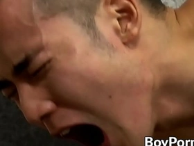 Japanese jock Yoshi Kawasaki cums after hardcore doggystyle porn gay big chinese arse