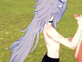 Genshin Impact Yaoi - Razor Handjob and fucked by Diluc - Japanese Asian manga anime diversion porn gay chinese thick dick gay porn