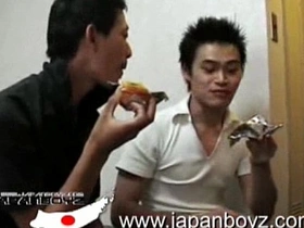 3 Japanese twinks finger fucking and sucking cock uncaring threesome asian porn