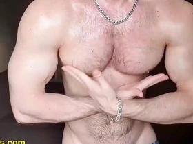 Big muscle guy shows off his muscles loves nipple play added to flexes his guns! gay nigger chinese porn