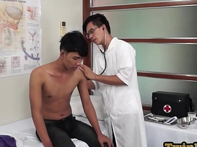 Skinny Asian enjoys anal bringing off from his geeky doctor porn gay chinese hunk