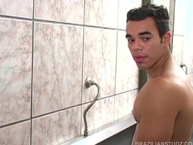 Latino Threesome Public Toilet Sex gay porn chinese muscle ass