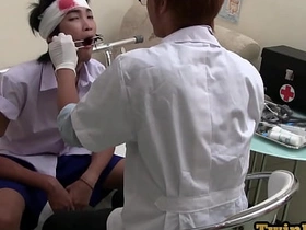 Asian twink fucked in ass and seduced by doctor in office asian gang gay porn