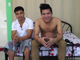 Asian Boy Rolly Gets Tickled and Jizzed On south east asian gay porn