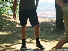 Camp Site Outdoor Bareback Troika Paired Roast japanese gay crammer porn