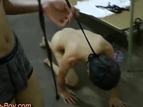 Slim Horny Slave Boy Doggy Trainning japanese gay massage porn